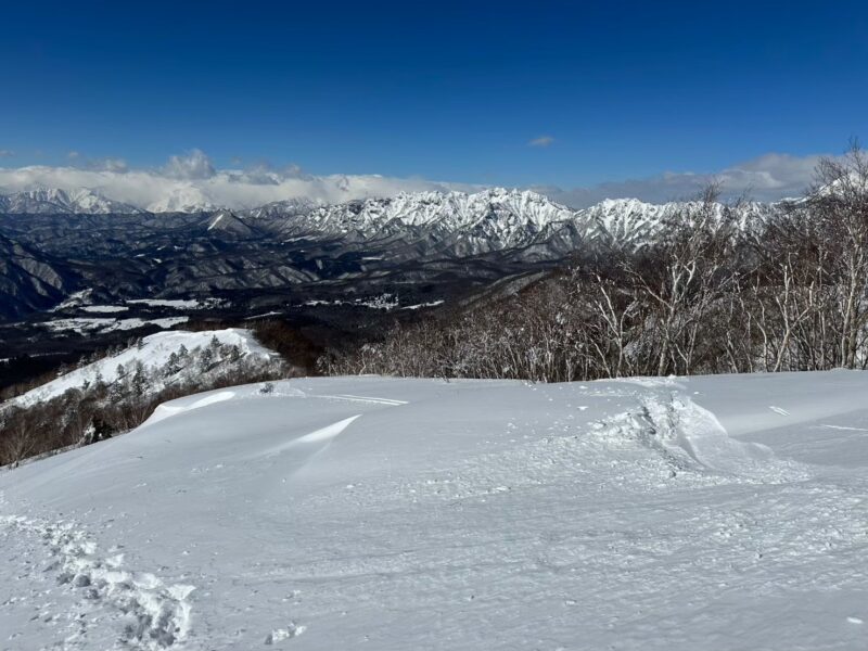森林限界を超え、眼下に長野市街を見下ろす絶景ポイント